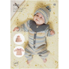 Rico Baby 976 (downloadable PDF) Onesie, Dress and Hat in Baby Dream Uni (DK)