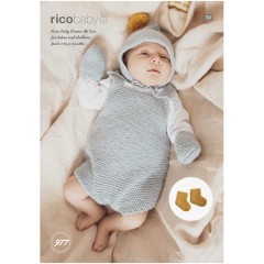 Rico Baby 977 (Leaflet) Romper, Hat, Socks and Gloves in Baby Dream Uni (DK)