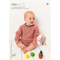 Rico Baby 996 (Leaflet) Sweater, Shirt and Shorts in Baby Cotton Soft and Baby Cotton Soft Print DK