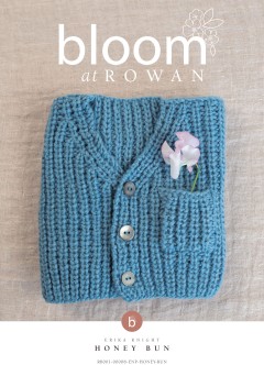 Bloom at Rowan - Honey Bun - Cardigan by Erika Knight in Cotton Wool (downloadable PDF)