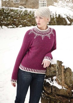 Rowan - Winterscapes - Etherow Sweater by Sarah Hatton  in Alpaca Merino DK (downloadable PDF)