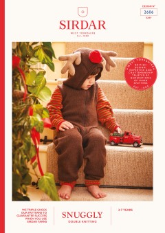 Sirdar 2606 Reindeer Onesie in Snuggly DK 50g (downloadable PDF)
