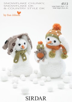 Sirdar 4513 Snowflake Chunky Snowmen (downloadable PDF)