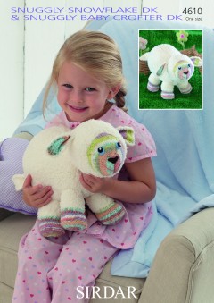 Sirdar 4610 Lamb Toy in Snuggly Snowflake DK and Snuggly Baby Crofter DK (downloadable PDF)
