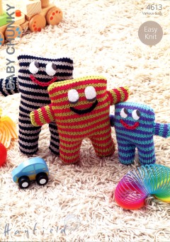 Sirdar 4613 Stripey Toy in Hayfield Baby Chunky (downloadable PDF)