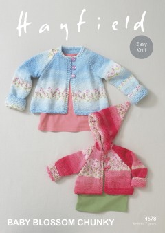 Sirdar 4678 Girls Coats in Hayfield Baby Blossom Chunky (downloadable PDF)