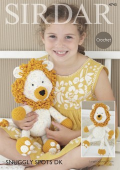 Sirdar 4743 Logan the Lion Toy in Snuggly Spots and Snuggly DK (downloadable PDF)
