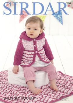 Sirdar 4853 Girl's Hooded Coat and Blanket in Snuggly Squishy and Snuggly Snowflake Chunky (downloadable PDF)