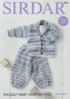 Sirdar 4866 Jacket and Trousers in Snuggly Baby Crofter 4 Ply (downloadable PDF)