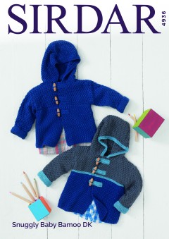 Sirdar 4936 Baby Boy's Duffle Coat in Snuggly Baby Bamboo DK (downloadable PDF)