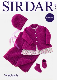 Sirdar 4939 Coat, Hat, Bootees and Blanket in Snuggly 4 Ply (leaflet)