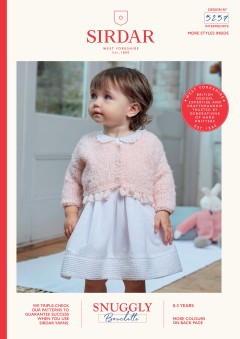Sirdar 5257 Girls V-Neck Cardigan and Dolls Cardigan in Snuggly Bouclette (downloadable PDF)
