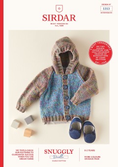 Sirdar 5353 Hooded Sweater in Snuggly Doodle DK (downloadable PDF)
