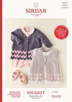 Sirdar 5359 Baby Coats in Snuggly Baby Bamboo DK (downloadable PDF)