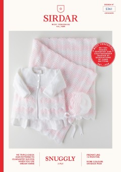 Sirdar 5361 Coat and Bonnet in Snuggly 3 Ply (downloadable PDF)