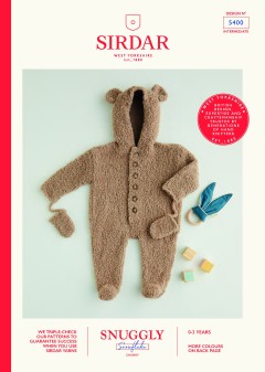 Sirdar 5400 Onesie in NEW Snuggly Snowflake Chunky (downloadable PDF)
