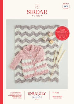 Sirdar 5402 Coat and Blanket in NEW Snuggly Snowflake Chunky (downloadable PDF)