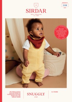 Sirdar 5508 Romper and Neckerchief Bib in Snuggly 4 Ply (downloadable PDF)