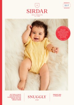Sirdar 5517 Romper in Snuggly 3 Ply (downloadable PDF)