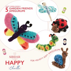 Sirdar 0561 - Happy Chenille Book 6 - Garden Friends (booklet)