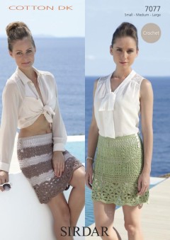 Sirdar 7077 Sirdar Cotton DK Crochet Skirt (downloadable PDF)