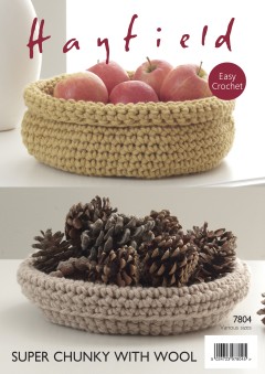 Sirdar 7804 Crochet Cat Beds in Hayfield Super Chunky with Wool (downloadable PDF)
