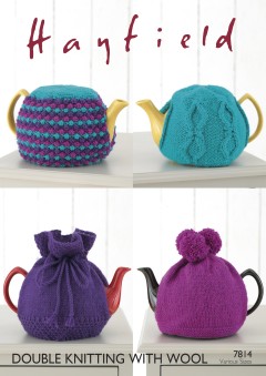 Sirdar 7814 Knitted Tea Cosies in Hayfield DK with Wool (downloadable PDF)