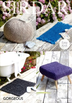 Sirdar 7965 Foot Stool Covers and Rugs in Gorgeous (downloadable PDF)