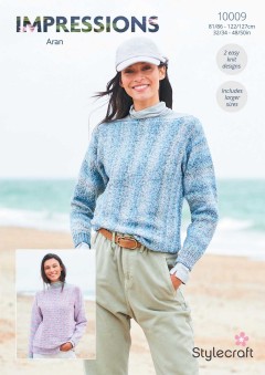 Stylecraft 10009 Sweaters in Impressions (downloadable PDF)