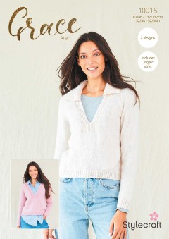 Stylecraft 10015 Sweaters in Grace (downloadable PDF)