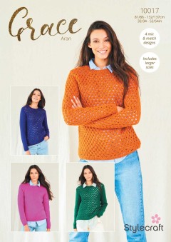 Stylecraft 10017 Sweaters in Grace (downloadable PDF)