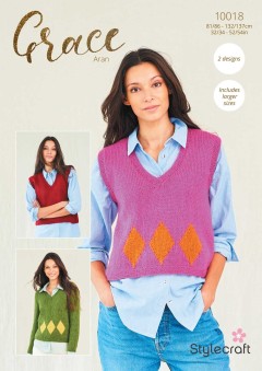 Stylecraft 10018 Sweaters and Tank Tops in Grace (leaflet)