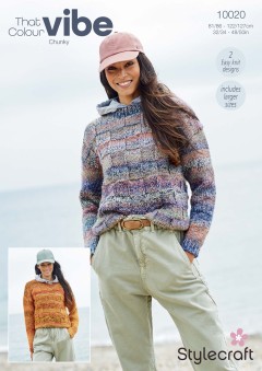 Stylecraft 10020 Sweaters in That Colour Vibe (leaflet)