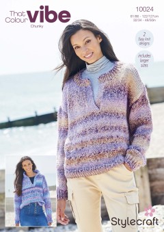 Stylecraft 10024 Sweaters in That Colour Vibe (leaflet)