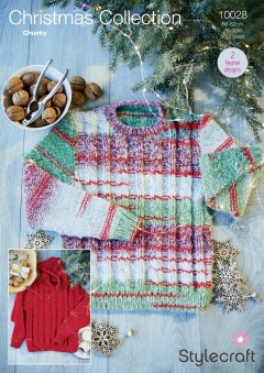Stylecraft 10028 Cable Sweater and Hoodie in Special Chunky and Wonderland (leaflet)