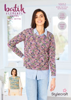 Stylecraft 10052 Sweater and Vest Top in Batik Elements Swirl (leaflet)