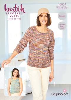Stylecraft 10054 Sweater and Top in Batik Elements Swirl (leaflet)