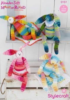 Stylecraft 9161 Wondersoft Merry Go Round DK (downloadable PDF) Crochet Bunny and Blankie