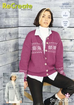 Stylecraft 9858 Cardigans and Snood in ReCreate (leaflet)