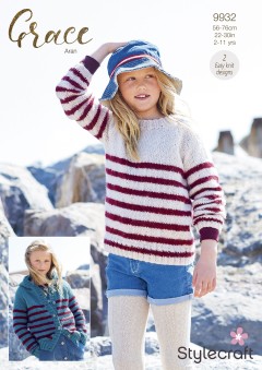 Stylecraft 9932 Sweater and Hoodie in Grace (leaflet)