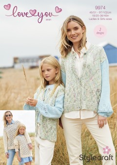 Stylecraft 9974 Cardigan and Sweater in Bellissima DK and Love You (leaflet)