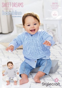 Stylecraft 9976 Sweater and Tank Top in Bambino DK and Sweet Dreams (leaflet)