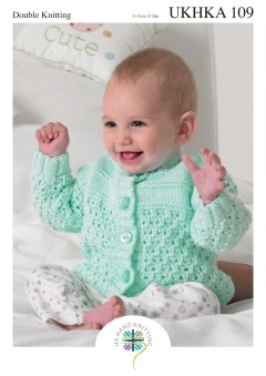UKHKA 109 Baby Cardigans in DK (downloadable PDF)