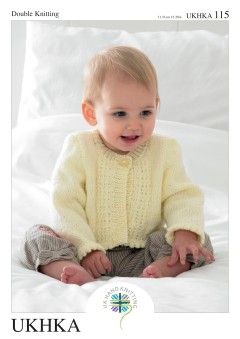 UKHKA 115 Baby Cardigans & Sweater in DK (downloadable PDF)