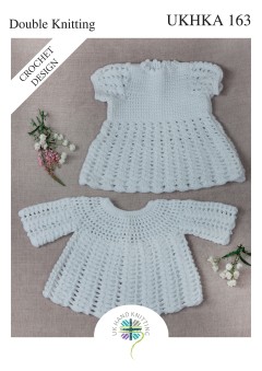 UKHKA 163 Crochet Dress & Angel Top in DK (downloadable PDF)