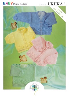 UKHKA 1 Baby Cardigan and Sweaters in DK (downloadable PDF)