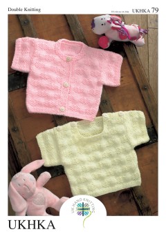 UKHKA 79 Girls Short Sleeve Sweater & Cardigan in DK (downloadable PDF)