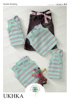 UKHKA 84 Baby Waistcoats & Slipovers in DK (downloadable PDF)