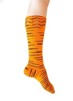 Urth Yarns - Tigress Chevron Top Down Sock in Uneek Sock(downloadable PDF)