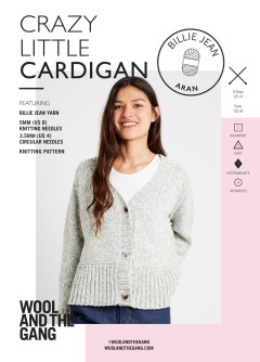Wool and the Gang Crazy Little Cardigan in Billie Jean (booklet)